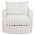 thumbnail image 3 of Coaster Sarco Corduroy Upholstered Swivel Accent Arm Chair, Ivory, 3 of 12