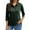 Dark Green_EG07, variant on Lumtrix Women's Polo Shirt 3/4 Length Sleeve Tops Collared Button Down Golf Tee Casual Spring Summer Work T Shirts Lightweight Loose Blouse Brown 3XL