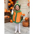 thumbnail image 4 of RUINIXCW Toddler Baby Girl Boy Halloween Pumpkin Costume Kids Infant Baby Fall Winter Poncho Plush Pumpkin Cloak Fancy Party Cape Funny Cosplay Outfit, 4 of 8