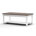 thumbnail image 4 of Veneer Coffee Table, 48" Wide, & Whitewash Style Whitewashed 48 Inches Poplar And, 4 of 5