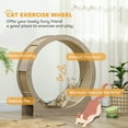 thumbnail image 4 of PawHut 36" Cat Wheel for Indoor Cats with Brake, Scratching Pads, Walnut, 4 of 9