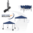 thumbnail image 5 of Renwick 10×10ft Height-adjustable Outdoor Pop Up Canopy Tent, Navy Blue, 5 of 8