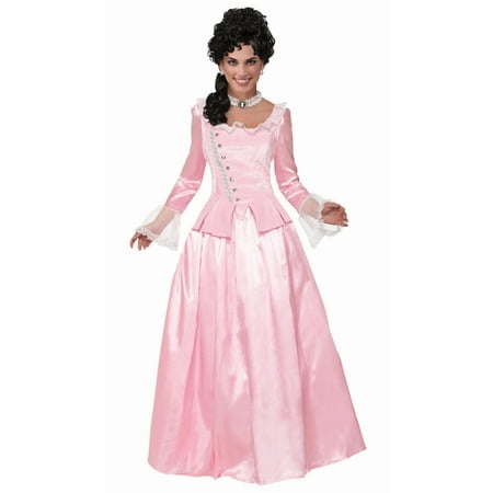 Halloween Colonial Maiden Pink Adult Costume