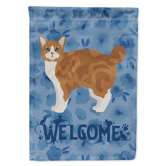 Carolines Treasures CK4919GF Manx 2 Cat Welcome Flag Garden Size Small multicolor