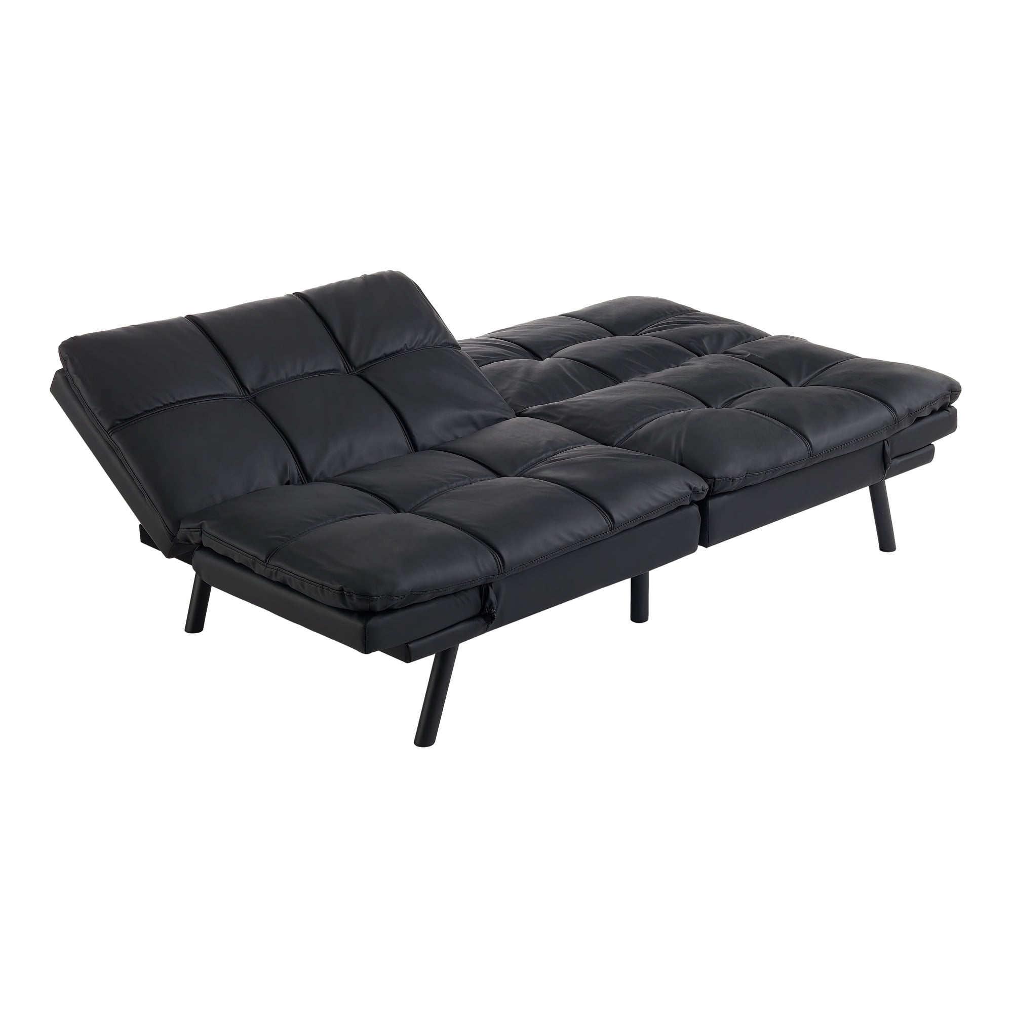 Mainstays Memory Foam Futon with 72" Black Faux Leather  (图4)