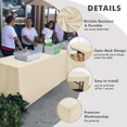 thumbnail image 3 of Nasitos 2 Pack Folding Table Cover with Open Back Corners Washable Rectangular Table Cover for Exhibition Party Wedding Banquet Buffet Jewelry Exhibition Craft Fairs, 3 of 7