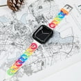 thumbnail image 6 of LEIXIUER Silicone Strap for Apple Watch Band 44mm 40mm 45mm 41mm 42mm 38mm 44 mm Accessories Gourmette Bracelet iWatch Series 5 4 3 6 SE 7, 6 of 8