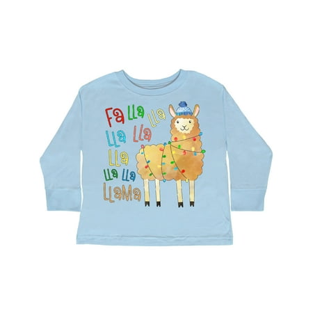 

Inktastic Cute Christmas Fa Lla Llama Gift Toddler Boy or Toddler Girl Long Sleeve T-Shirt