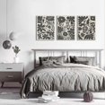 thumbnail image 4 of HFDF Abstract Boho Black Flowers Plant Wall Art Canvas Set of 3 Vintage Botanical Neutral Floral Artwork Black and White Prints for Wall Decor Aesthetic Picture Paintingin 16x24inch Framed, 4 of 7