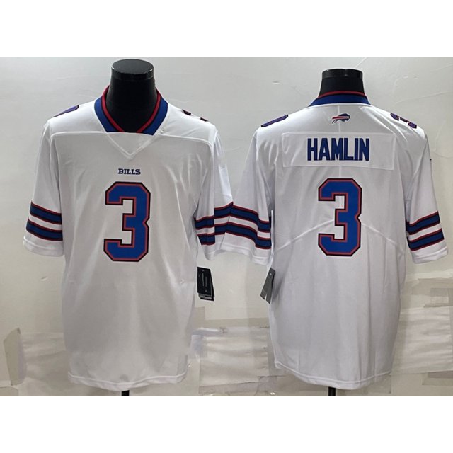 Bills Embroidered Football Jersey 14#Diggs 17#Allen 3# Replica Player Name Jersey -WEVALLEY