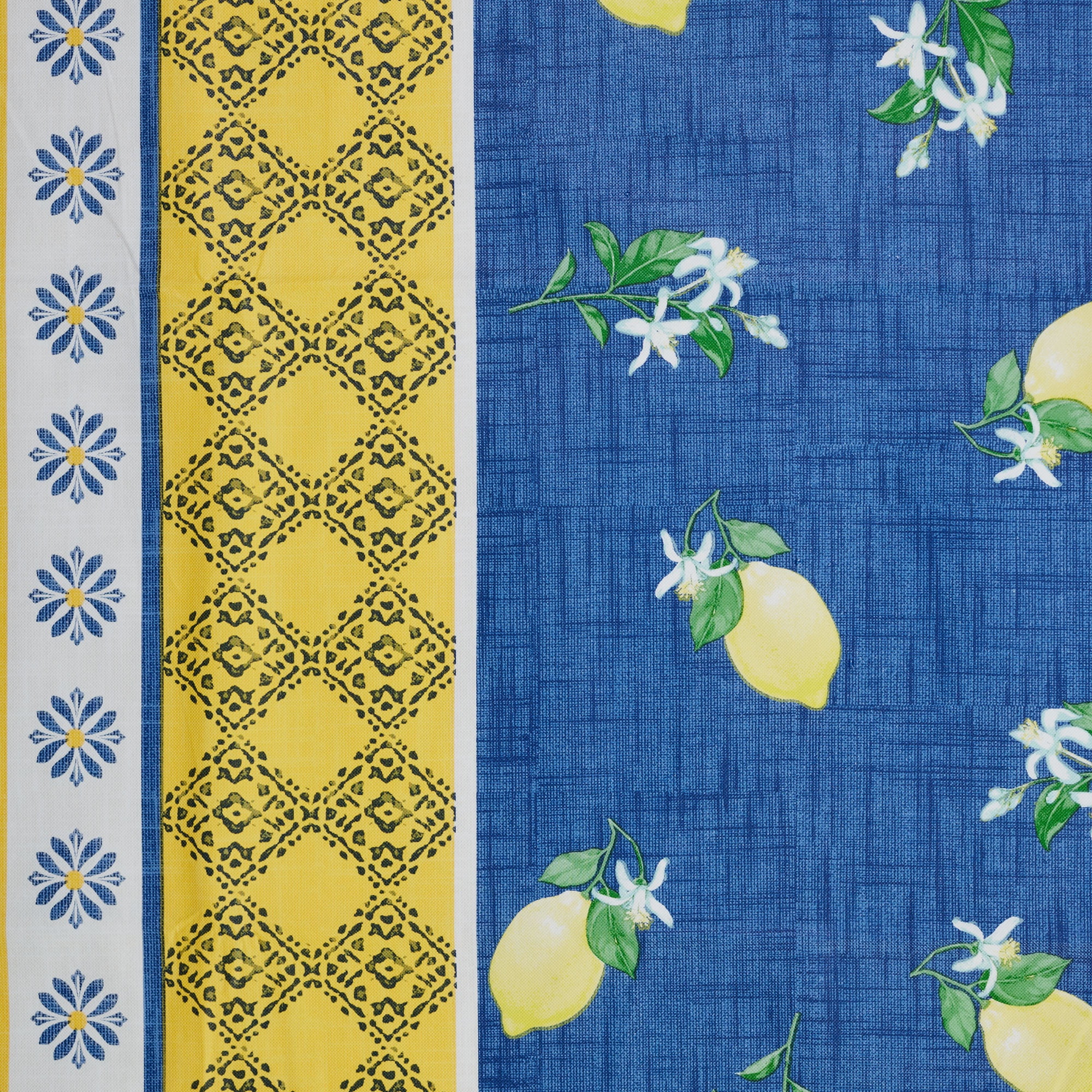 Lemon Bliss 100% Vinyl Tablecloth 60"X84" Oval