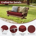 thumbnail image 6 of Kimunuk 36" x 18" x 3.5" Outdoor Bench Cushion Patio Furniture Replacement Cushion with Ties for Porch Swing Loveseat, Burgundy, 6 of 7