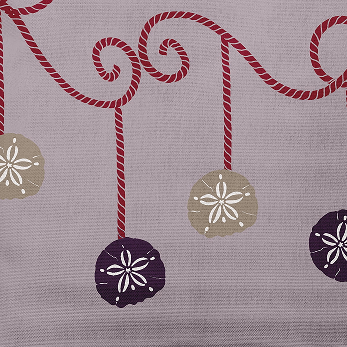Simply Daisy Frosting Colored Sanddollar Ornaments Christmas Soft Spun Polyester Indoor/Outdoor Throw Pillow, 14" x 20"