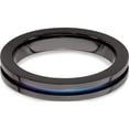 thumbnail image 5 of Titanium Edward Mirell Black Ti Anodized 4mm Band (Size 6.5) Made In United States emr173-6.5, 5 of 5
