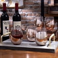 thumbnail image 6 of Modern 18 oz Copper Stemless Wine Glasses, MyGift Set of 6, 6 of 6