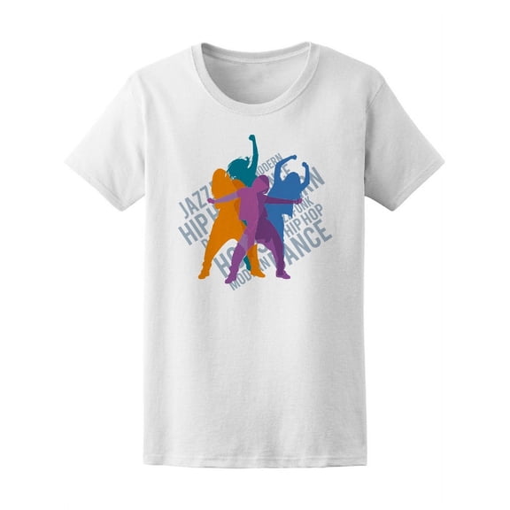 Modern Dance Jazz Silhouettes T-Shirt Women -Image by Shutterstock, Female XX-Large
