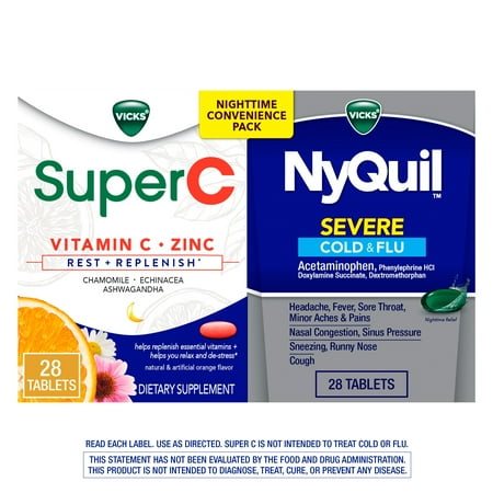 UPC 323900043336 product image for NyQuil Severe Medicine and Super C Rest and Replenish* Daily Supplement Tablets  | upcitemdb.com