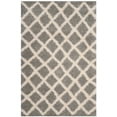 thumbnail image 3 of SAFAVIEH Layla Geometric Plush Shag Area Rug, Grey/Ivory, 8' x 10', 3 of 7