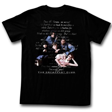 BREAKFAST CLUB-LETTER-BLACK ADULT S/S TSHIRT-S