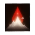 thumbnail image 2 of Stylish Abstract Red Drop & White Peaks Design - Durable Soft & Warm Flannel Blanket for Sofa Travel Bed Chair - Cozy Comfort, 2 of 5