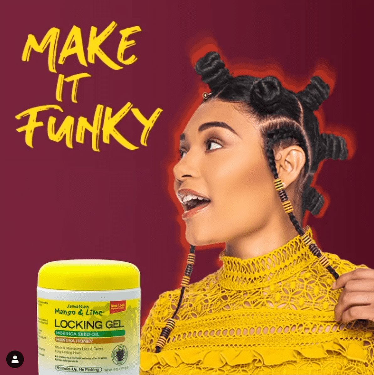 Jamaican Mango & Lime Frizz Control Jar Hair Styling & Locking Gel, Unisex, 6 oz - image 4 of 6