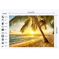 thumbnail image 2 of ABPHOTO Polyester 7x5ft Sand Beach Backdrop Seaside Coconut Tree Sunrise Nature Summer Holiday Journey Ocean Sailing Romantic Wallpaper Photography Background Girls Lover Wedding Photo Studio Props, 2 of 3