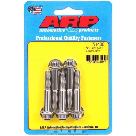 Arp S/S Bolt Kit -12pt (5pk) 8mm x 1.25 x 45mm