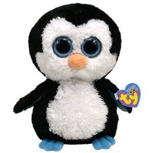 Waddles 2010 Ty Beanie Boos Medium 8in Penguin Solid Blue Eyes 3up 36904 for sale online 