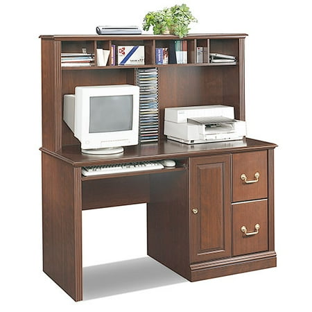 Sauder Roanoke Computer Desk With Hutch And File Storage Classic Sauder Roanoke Computer Desk With Hutch And File Storage Classic Cherry