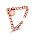 thumbnail image 2 of 8mm - V Shaped Toe Band Ring 925 Sterling Silver Thin Adjustable Stylish Rings for Women, 2 of 5