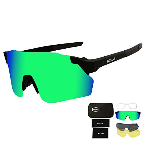Baseball,Fishing GIEADUN Sports Sunglasses Protection Cycling Glasses with 3 Interchangeable Lenses Polarized UV400 for Cycling Ski Running,Golf