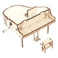 thumbnail image 1 of FONDOTIN 1Piece Diy Handcrafted Assembling Piano Musical Box Iron Wood Material Plaything, 1 of 5