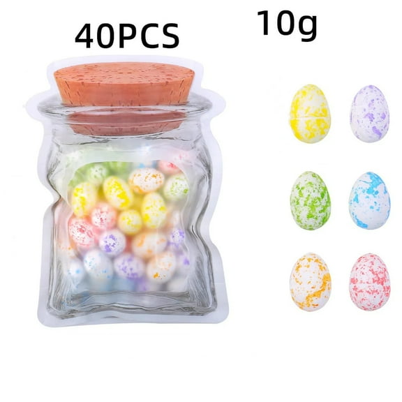 Moocorvic 40Pcs Foam Easter Eggs Mini Multicolor DIY Crafts Easter Basket Stuffers,2.5cm