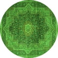 thumbnail image 1 of Ahgly Company Indoor Round Medallion Green Traditional Area Rugs, 6' Round, 1 of 1