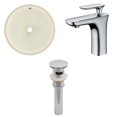 thumbnail image 1 of American Imaginations 16-in. W Round Bathroom Undermount Sink Set In Biscuit - Chrome Hardware - Overflow Drain Incl. AI-27038, 1 of 9