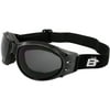 Birdz Eyewear Eagle Motorcycle Goggles (Black Frame/Smoke Lens)