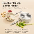thumbnail image 3 of Gotham Steel Diamond Hammered Nonstick Pots and Pans 10 Piece Ceramic Kitchen Cookware Set Cream, 3 of 8