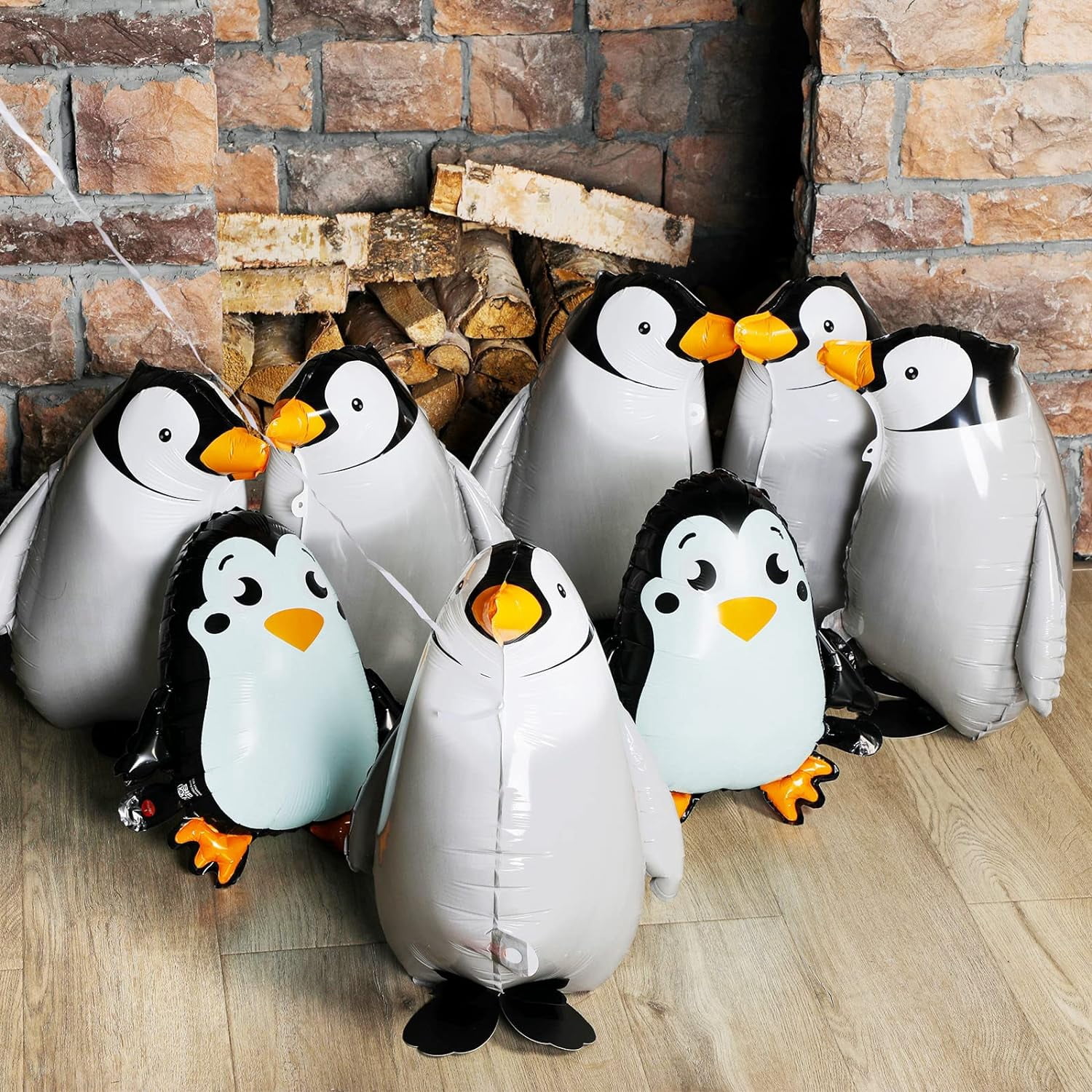 14 Pieces Penguin Balloons Jumbo Walking Penguin Foil Balloon for Birthday Party Favor Wedding Supplies