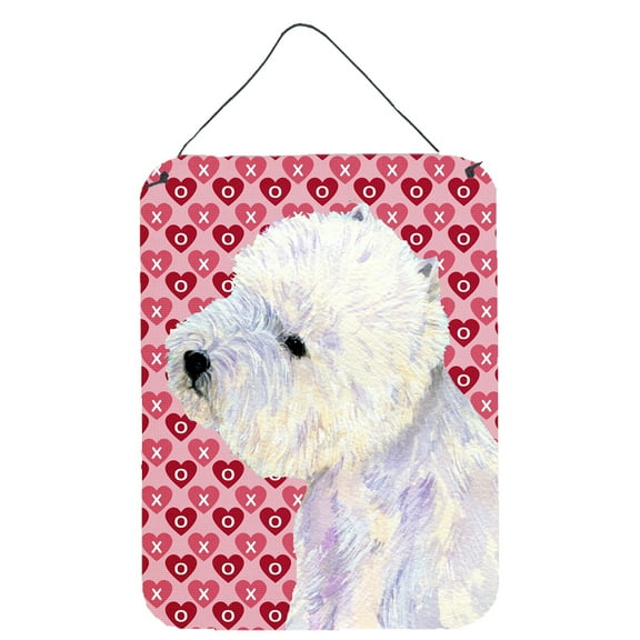 Carolines Treasures LH9135DS1216 Westie Hearts Love and Valentines Day Portrait Wall or Door Hanging Prints 12WX16H
