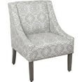 thumbnail image 1 of HomePop Fauteuil d'Appoint Moderne à Accoudoirs Courbés, Gris Géométrique, Moyen, 1 of 13