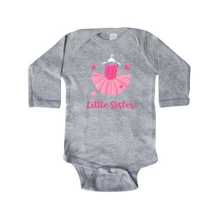 

Inktastic Tutu Ballerina Little Sister Gift Baby Girl Long Sleeve Bodysuit