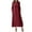 01Wine, variant on Womens Summer Cotton Linen Dresses Plus Size Casual Solid Button Down Lapel V Neck Long Sleeve with Pockets Ankle-Length Maxi Dress
