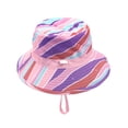 thumbnail image 6 of SGFCWSX Boys Bucket Hat Wide Brim UV Protection Print Adjustable Chin Strap Summer Beach Outdoor Sun Hats for Kids Pink Size 4 Years, 6 of 9