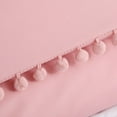 thumbnail image 4 of PiccoCasa 3-Piece Duvet Cover Set with Pompoms Tassel, King Pink, 4 of 6