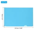 thumbnail image 2 of Uxcell L Type Folders 30 Pack A5 Plastic File Project Pockets Clear Paper Document Jacket Sleeves Sky Blue, 2 of 5