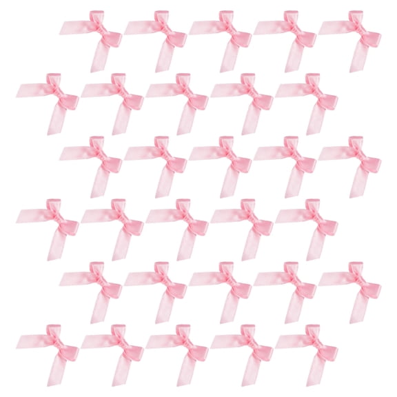 BESTYASH Small Pink Satin Bows for Present and Craft Decoration 50Pcs