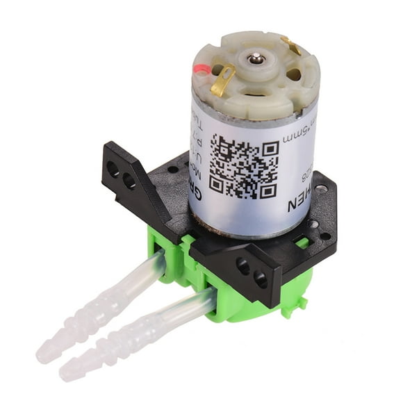 GROTHEN DC Dosing Pump Peristaltic Pump Mini Water Liquid Pump Peristaltic Tube Head Self-Priming Function for Aquarium Lab Chemical Analysis Dosing Additives, L Style