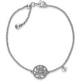 thumbnail image 3 of Women's Sterling Silver Sparkling Family Tree Cubic Zirconia Slider Bracelet For Charms, 3 of 4