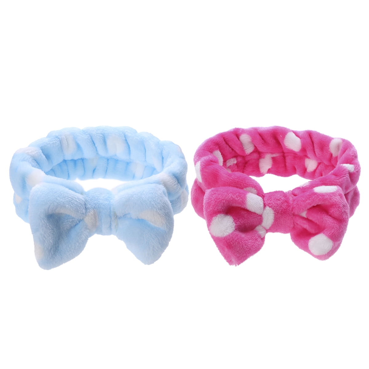 2pcs Makeup Headbands with and Big Bow for Women and Girls Shower Spa