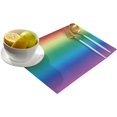 thumbnail image 2 of Placemats Set of 6,Non Slip Washable Table Mats Set, Red Yellow Green Blue Purple Gradient Table Placemats for Kitchen Dining Table,Wedding Holiday Party Decoration, 2 of 6